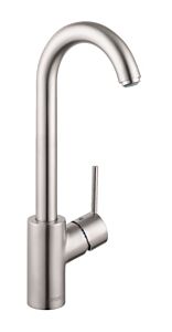 Hansgrohe Talis S 1.5 GPM HighArc Bar Faucet, Steel Optic