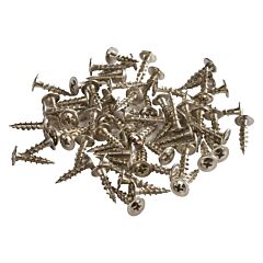  #8 x 3/4" Deep / Coarse Thread Phillips Modified Truss Head Screws, Type 17 Point, Nickel Plated, 100 Pack (Screws)