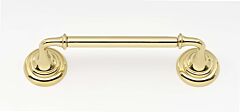 Alno Charlie's Bath 7" (178mm) Hole Centers Swing Arm Tissue Holder 9" (228mm) Overall Length in Unlacquered Brass Finish