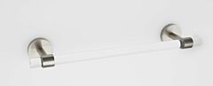 Alno Acrylic Contemporary 12" (305mm) Center to Center, 14-1/2" (368.5mm) Overall Length Towel Bar, Satin Nickel