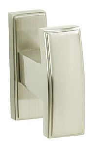 Alno Arch Collection 2" (51mm) Length Single Robe Hook 2-1/4" (57mm) Projection, 2" (51mm) x 11/16" (17.5mm) Base Dimension in Satin Nickel Finish