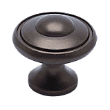 Adagio Oil Rubbed Bronze Cabinet Knob, 1-3/16" (30mm) Overall Diameter, Berenson Hardware