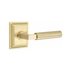 Emtek Concealed Privacy Hercules Lever with Wilshire Rosette, Unlacquered Brass