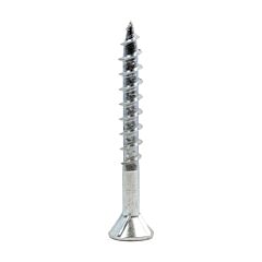 100 Pack # 8 x 2" Flat Head Square Drive Wood Screw, Course Thread with Nibs & Type 17 Point, Zinc (Screws)