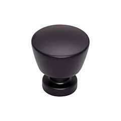 Allendale Contemporary, Modern Style Flat Black Knob, 1-1/8 Inch Diameter, Top Knobs
