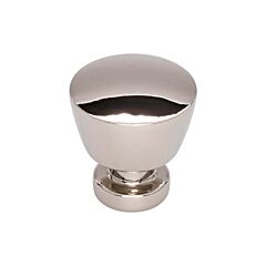 Allendale Contemporary, Modern Style Polished Nickel Knob, 1-1/8 Inch Diameter, Top Knobs